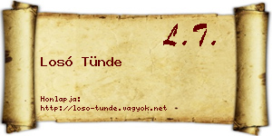 Losó Tünde névjegykártya